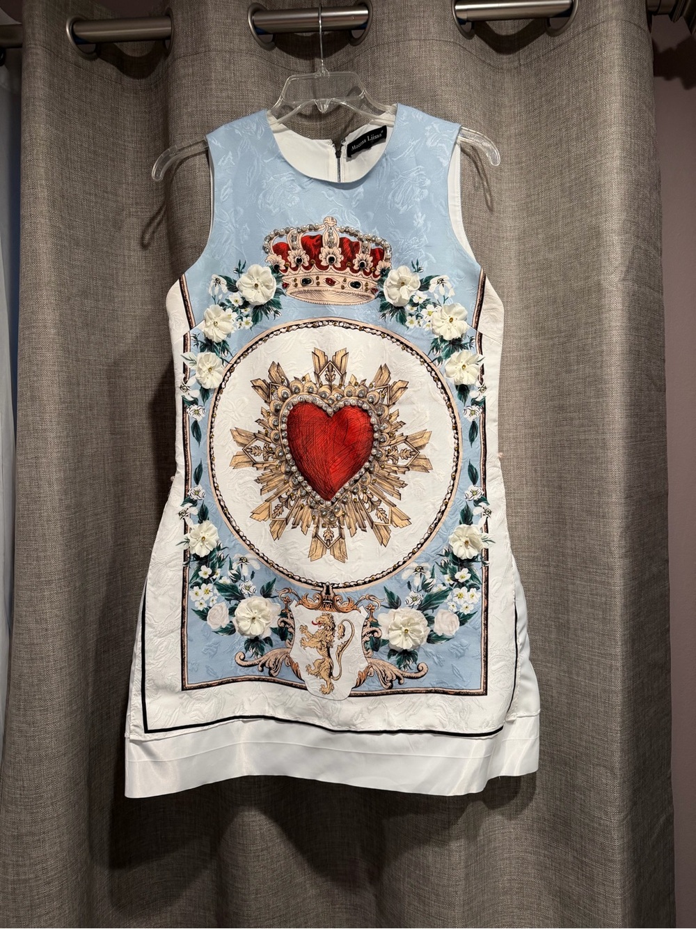 Women Embroidered Dolce Heart Appliqué inspired Dress
